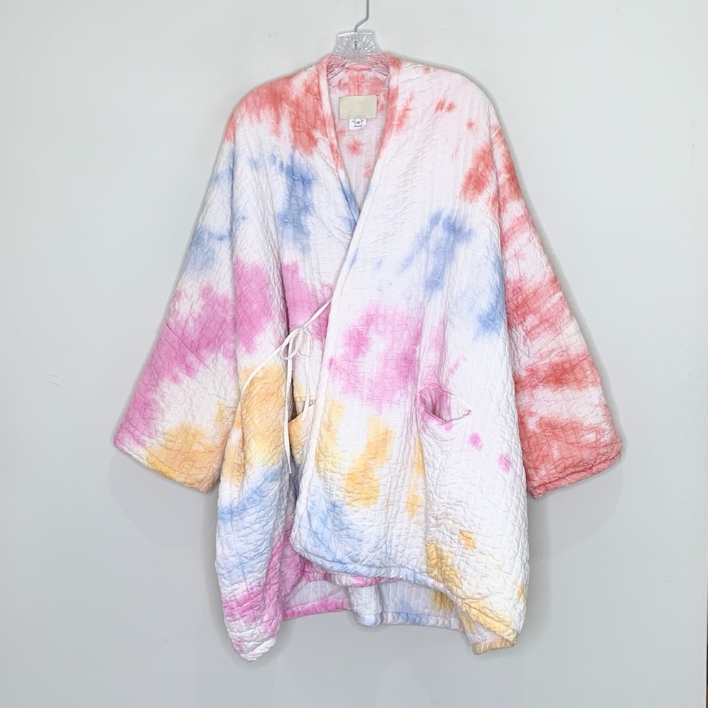 Anaak Raj Quilted Jacket (One Size) Oversized Cotton Tie-Dye Kimono - Picture 6 of 16
